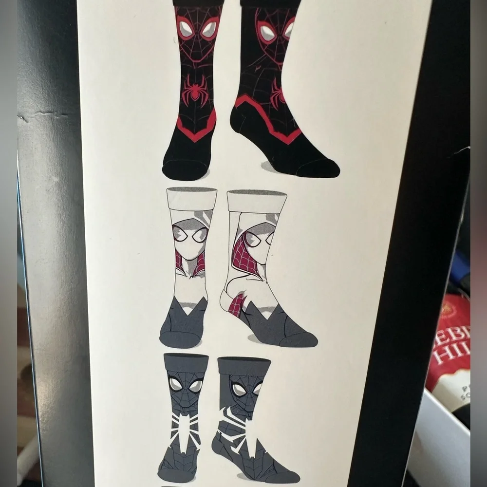 Marvel Spider-Man 6 Pair Casual Crew Socks - size 8-12
